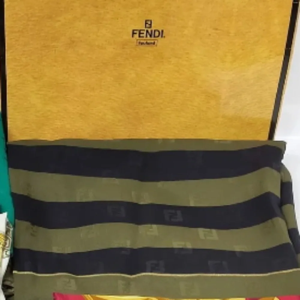 Fendi zucchini‎ Scarf vintage silk